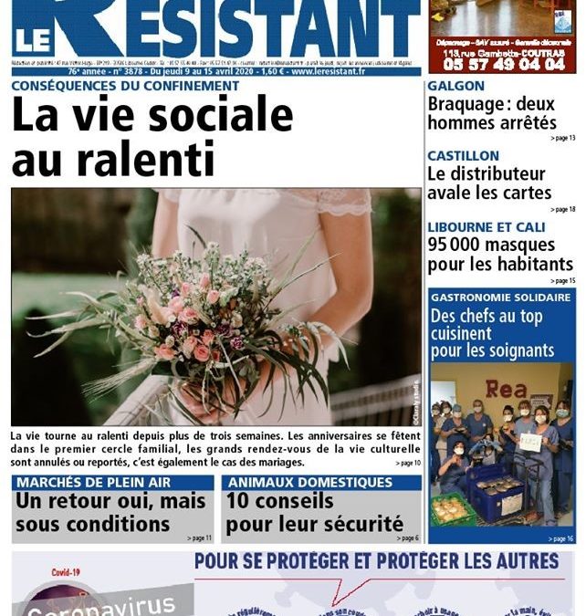 Article de presse – Les mariages en confinement