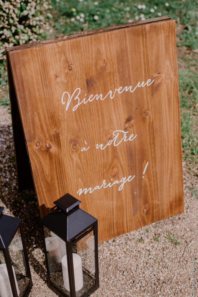 panneau de bienvenue au mariage